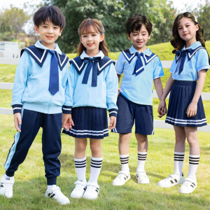 幼儿园园服春秋套装小学生校服儿童jk制服裙班服海军夏季女童学院