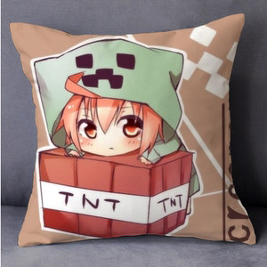 我的世界周边mc钻石草地苦力怕tnt抱枕 办公室汽车沙发装饰小枕头