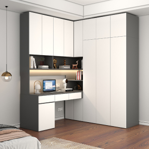 转角书桌衣柜组合