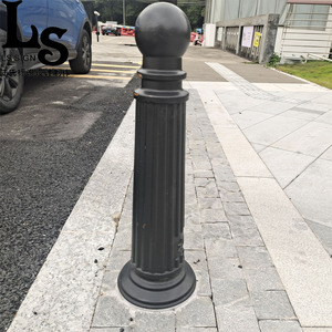 深圳市政道路铸铁罗马柱公园景区马路隔离铁艺欧式黑色柱子定制