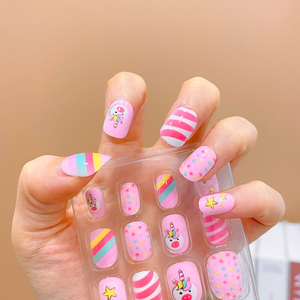 儿童贴纸可爱美甲贴diy宝宝小公主卡通指甲贴2022新款可拆卸女童