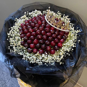 车厘子草莓水果花束成品生日鲜花速递同城配送北京上海广州花店送