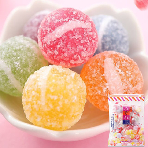 日本进口糖果松屋多彩混合水果味彩球雪花球硬糖怀旧休闲办公零食