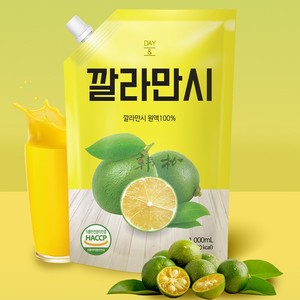 韩国DAY菓速卡曼橘果汁1L装/袋原液柠檬水网红夏日冰镇进口饮料