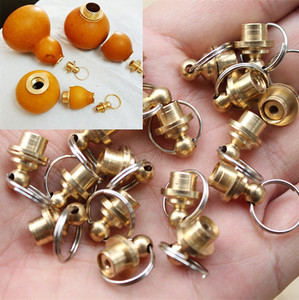 葫芦配件葫芦镶口配件黄铜盖葫芦挂件钥匙扣 文玩葫芦盖镶口配件