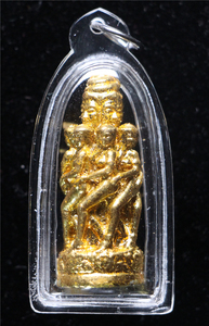 泰国佛牌正品  阿赞巴素 2558 七女抱柱 透明防水壳