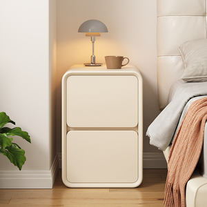 小型床头柜夹缝实木简约现代超窄新款家用卧室储物极窄奶油床边柜