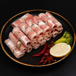 大庄园国产锡林郭勒沙葱羔羊肉片450g*3袋内蒙涮羊肉生鲜火锅食材