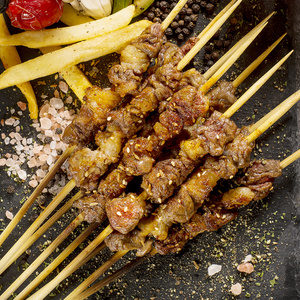 大庄园尚品牛肉串200g*6袋约60串新鲜冷冻半成品烧烤食材串串