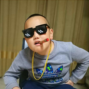 儿童大金链子道具塑料网红大金链子土豪假金粗项链婴儿金链子配饰