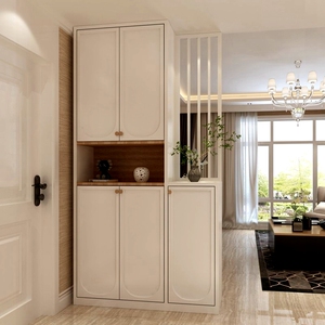 门厅柜鞋柜隔断柜简约现代拱形门玄关柜鞋柜组合门厅衣帽柜屏风