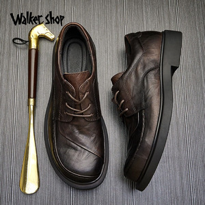 WalkerShop奥卡索奢侈品男鞋大牌商务休闲皮鞋真皮舒适软底正装鞋