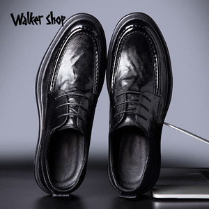 WalkerShop奥卡索奢侈品男鞋大牌真皮商务休闲皮鞋男士透气正装鞋