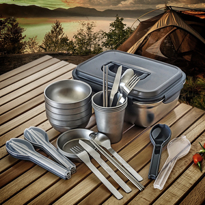 野炊餐具便携户外套装不锈钢