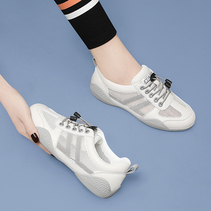 透气休闲小白鞋女款夏季薄款网纱网面网鞋软底平底百搭运动凉鞋子