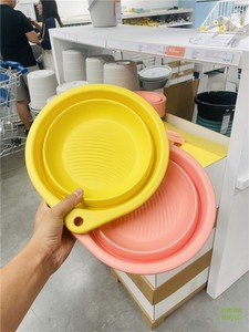济南正品IKEA宜家国内代购佩普里格清洗用盆可折叠27厘米脸盆黄色