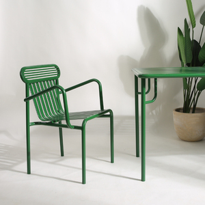 维克西里 铁艺椅子组合马卡龙军绿色奶茶店户外阳台露天室外北欧