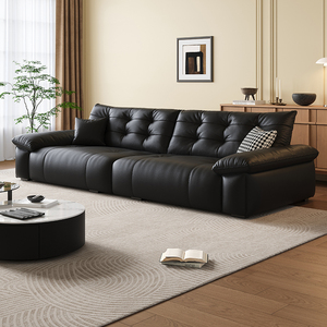 DDC意式极简真皮沙发组合现代简约客厅小户型直排皮沙发2024新款