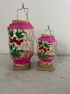 老物件怀旧民俗摆件手工纸糊灯笼直播间创意农家乐主题复古装饰品