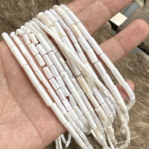 天然贝壳 珍珠母贝小圆管珠 散珠串条 手工DIY饰品材料配件