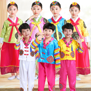 儿童韩服六一儿童节朝鲜族舞台表演服装民族传统服装大长今合唱服