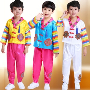 新款男童韩服朝鲜族韩国六一儿童韩服男童表演服装朝鲜族民族服装