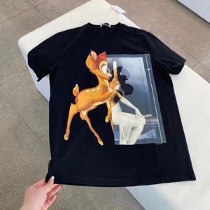 23amily意大利正品代购givenchy纪梵希男女同款小鹿短袖宽松t恤