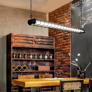 美式复古吊灯咖啡厅长条餐厅桌吧台loft工业风办公室工厂照明灯具