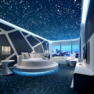 墙纸自粘蓝色星空