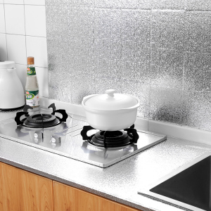 橱柜垫纸加厚自粘防水防潮垫厨房防油贴纸铝箔纸锡箔纸柜灶台家用