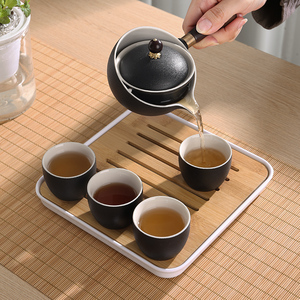 懒人功夫茶具套装家用旅行陶瓷茶壶自动旋转创意泡茶神器家用便携
