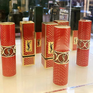 ysl圣罗兰 红鳄鱼纹 啵普限量 方管圆管口红 110 114 119 120