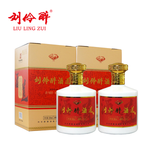 刘伶醉酒道52度500ml2瓶装纯粮固态浓香型白酒