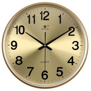 金属盘电波钟2024新款钟表挂钟客厅时钟欧式新中式钟挂墙上石英钟