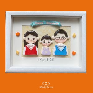 零零弎灵感设计刘小毛小红书创意礼物新款三人全家福合照粘土定制