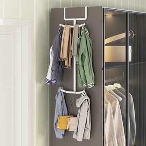 衣柜侧挂衣架宿舍衣橱外侧面柜顶挂衣钩墙上衣服帽子包包收纳神器