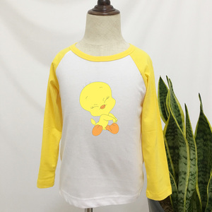 童装男童女童纯棉长袖t恤儿童全棉打底衫小鸭子图案衣服学生班服