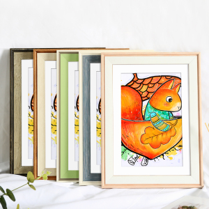 儿童画框装裱挂墙幼儿园简易相框8k开4k油画作业外框展示框架a3a4