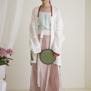 春下汉服暑时凉对襟直领短衫人丝提花夏款上衣搬家福利无售后