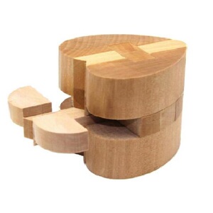 创意礼物儿童生日玩具木制拼装爱心桃心解锁孔明锁木头鲁班锁单个