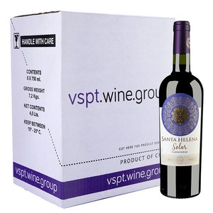 VSPT圣海莲娜太阳女神系列solar佳美娜干红葡萄酒750ml*6瓶整箱装