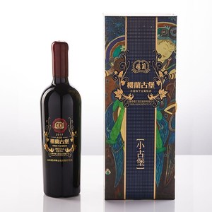 楼兰红酒古堡系列小古堡赤霞珠干红葡萄酒750ml单瓶礼盒装新疆吐