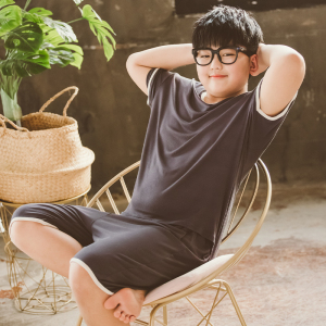 胖童睡衣男童加肥加大夏装胖儿童短袖宽松家居服中大童夏季两件套