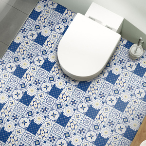 厨房卫生间防水地贴地板贴纸瓷砖墙贴自粘地面防滑装饰正方形地贴