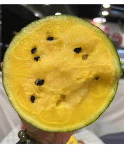 冰淇淋黄肉西瓜特小凤新鲜水果黄瓤瓜1只小皮薄多汁多贴标随机发
