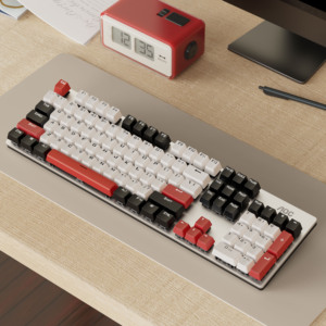 AOC GK410真机械键盘青轴黑轴茶轴红轴电竞游戏有线办公电脑外设