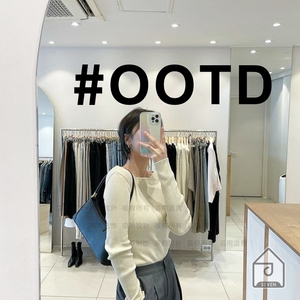 柒页 #ootd 每日穿搭网红自拍照镜子贴字女装店铺试衣镜装饰贴纸