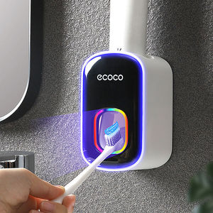 ecoco全自动挤牙膏器套装吸壁挂式牙刷置物架免打孔牙膏挤压神器
