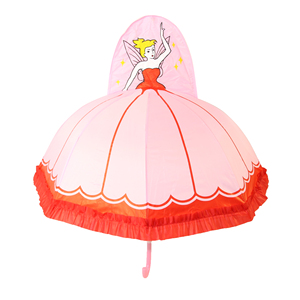 外贸韩国立体卡通儿童伞蝴蝶小公主动物创意超轻便幼儿园儿童雨伞