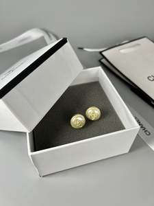 法国直邮Chanel香奈儿耳钉 2024新款小香风经典双C纽扣复古耳环